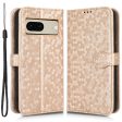 Anti-scratch Phone Case for Google Pixel 7 5G, Dot Pattern Imprinted Stand Cell Phone Flip Leather Wallet Cover with Strap For Discount