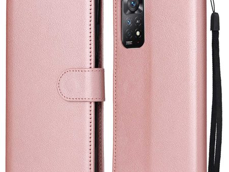 For Xiaomi Redmi Note 11 Pro 4G (MediaTek)   Note 11 Pro 5G (Qualcomm) Shockproof Stand Cover, Folio Flip PU Leather Wallet Cell Phone Case with Lanyard Sale