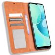 For Wiko T10 4G Retro Texture Magnetic Auto-absorbed Phone Drop-proof Case PU Leather Wallet Stand Cover Cheap