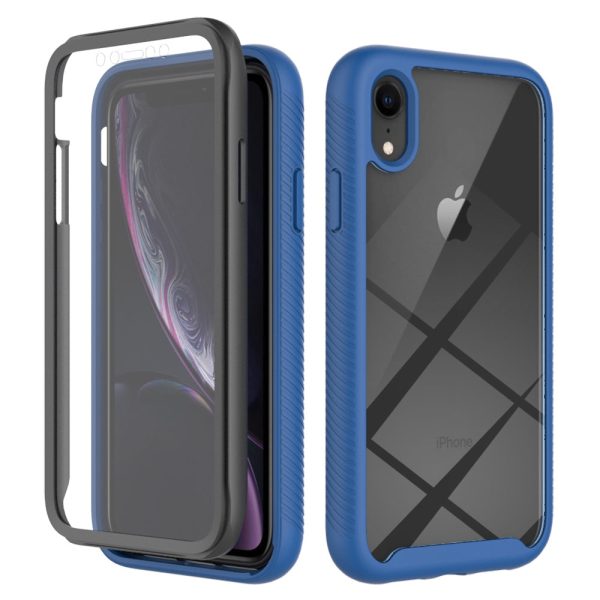 For iPhone XR 6.1 inch 3-in-1 Anti-scratch Phone Case Hard PC + Soft TPU Drop-proof Mobile Phone Hybrid Cover with PET Screen Protector Online