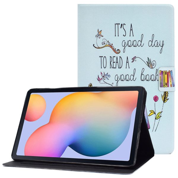 For Samsung Galaxy Tab A7 10.4 (2020) T500   T505 PU Leather Pattern Printing Folio Case Foldable Stand Card Slots Anti-Scratch Cover Online now