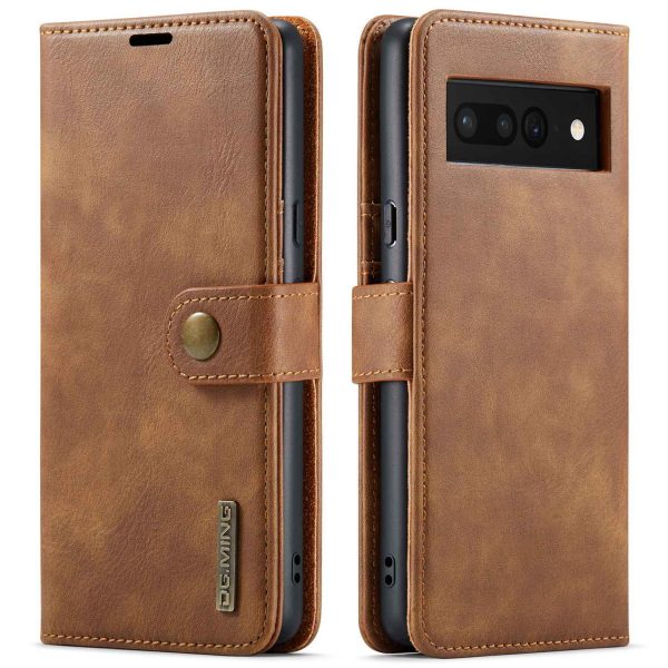 DG.MING For Google Pixel 7 Pro Detachable 2-in-1 Phone Case Split Leather Wallet Stand Drop-proof Protective Cover Fashion