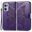 For OnePlus Nord CE 2 5G Imprinted Butterfly Pattern PU Leather Protective Case Phone Flip Stand Wallet Cover Discount