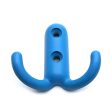 81004 Dual-Hook Zinc Alloy Wall Door Mount Hanging Hook Kids Room Clothes Hat Hanger Hook with 2 Screw Holes Discount