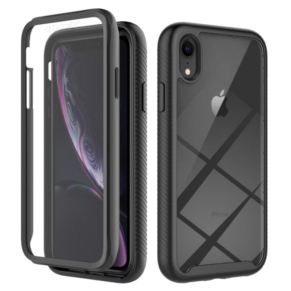 For iPhone XR 6.1 inch 3-in-1 Anti-scratch Phone Case Hard PC + Soft TPU Drop-proof Mobile Phone Hybrid Cover with PET Screen Protector Online