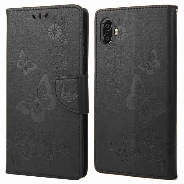 For Samsung Galaxy Xcover Pro 2 5G Butterflies Flower Pattern Imprinting Phone Leather Case Wallet Stand Flip Cover For Discount