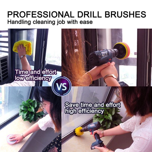 18Pcs 1908 Electric Washing Brush Electric Drill Attachment Set Power Scrubber for Car Bathroom Kitchen Online now