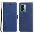 For Oppo A57 (2022) 5G   A77 5G   Realme V23 4G KT Leather Series-2 Solid Color Wallet Case PU Leather Stand Full Body Protective Flip Cover with Strap Supply