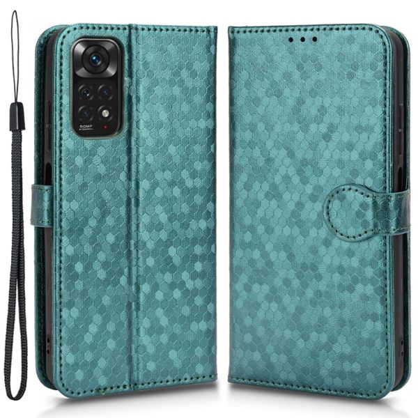 For Xiaomi Redmi Note 11 4G (Qualcomm)   Note 11S 4G Stand Wallet Case Dot Pattern Imprinted TPU+PU Leather Double Protection Shell Supply