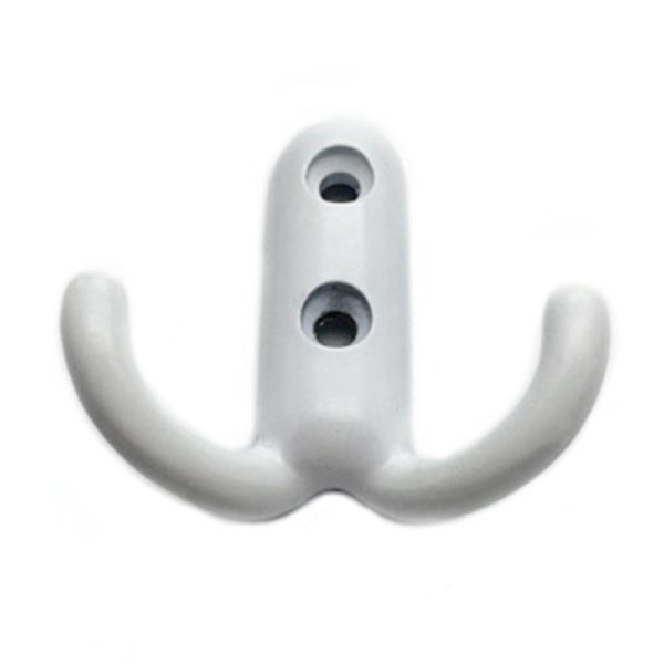 81004 Dual-Hook Zinc Alloy Wall Door Mount Hanging Hook Kids Room Clothes Hat Hanger Hook with 2 Screw Holes Discount