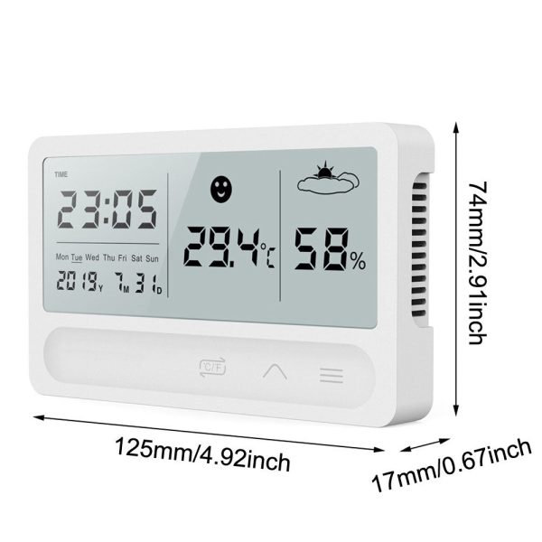 Multifunction LCD Digital Thermometer Hygrometer Alarm Clock Weather Forecast Fashion