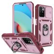 For Xiaomi Redmi 10 4G (2021)   Redmi 10 2022 4G   Redmi Note 11 4G (MediaTek) Sliding Camera Lens Protector Case PC+TPU Kickstand Cover with Card Slot Discount