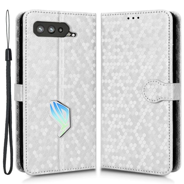 Dot Pattern Imprinted Case for Asus ROG Phone 5, PU Leather Stand Wallet Well-protected Phone Cover For Cheap