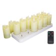 12PCS Pack Rechargeable Flameless Candles Realistic Dancing LED Flames with Remote Control For Cheap