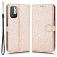 For Xiaomi Redmi Note 10T 5G   Redmi Note 10 5G   Poco M3 Pro 4G   5G Anti-fingerprint Imprinted Dot Pattern PU Leather Phone Case Wallet Stand Flip Lightweight Cell Phone Cover with Strap on Sale