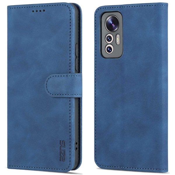 AZNS For Xiaomi 12 Lite 5G PU Leather Folio Flip Phone Cover Anti-drop Protection Stand Wallet Case Online Sale