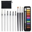 21083024 25PCS Paintbrush Kit Watercolor Paint Set 12 Colors Pigment Paste for Students, Kids, Beginners, Artists Online now