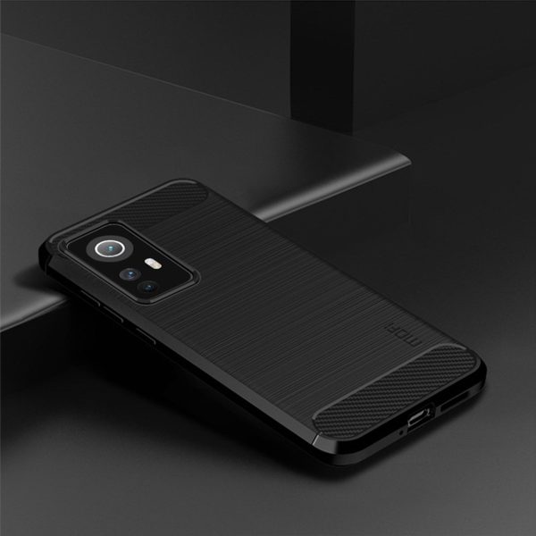 MOFI JK TPU Series-1 for Xiaomi 12 Lite 5G Brushed Surface Anti-fingerprint TPU Back Cover Carbon Fiber Phone Case For Discount