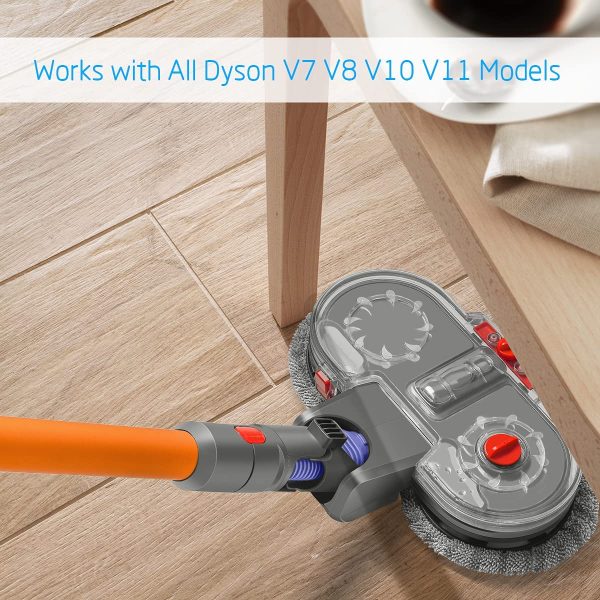 12PCS Electric Washable Mop Pads+1PC Water Tank Attachment for Dyson V15   V11   V10   V8   V7 Vacuum Cleaner Fashion