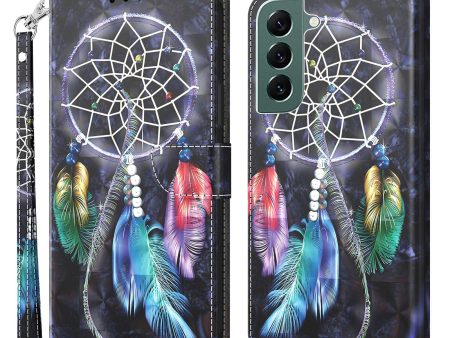 Wallet Phone Case for Samsung Galaxy S21 FE 5G, 3D Creative Pattern Printing PU Leather Stand Feature Flip Cover with Wrist Strap Online Sale