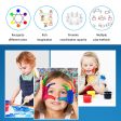 5Pcs Wooden Handle Round Sponge Head Paint Brush Kids DIY Art Crafts Educational Painting Tool Sale