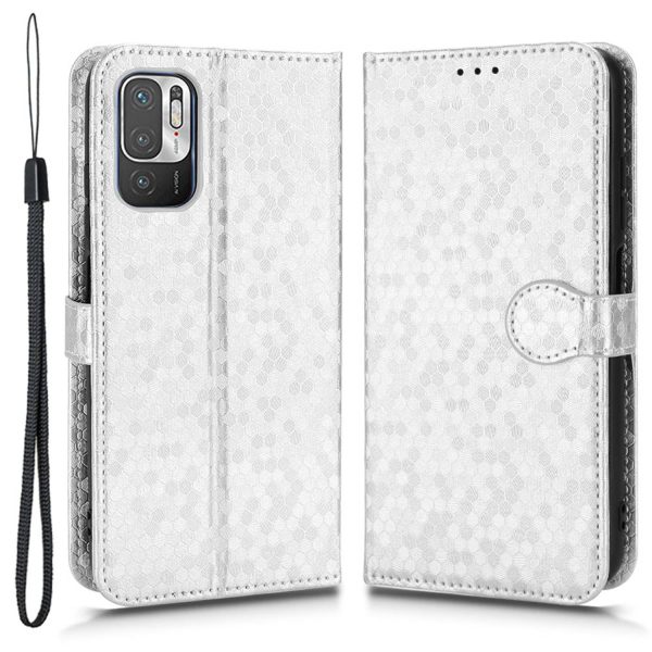 For Xiaomi Redmi Note 10T 5G   Redmi Note 10 5G   Poco M3 Pro 4G   5G Anti-fingerprint Imprinted Dot Pattern PU Leather Phone Case Wallet Stand Flip Lightweight Cell Phone Cover with Strap on Sale