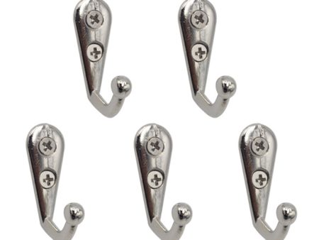 5Pcs Retro Zinc Alloy Hook Wall Door Mount Hooks Home Coat Bag Hat Key Hanging Hook with 2 Screw Holes Sale