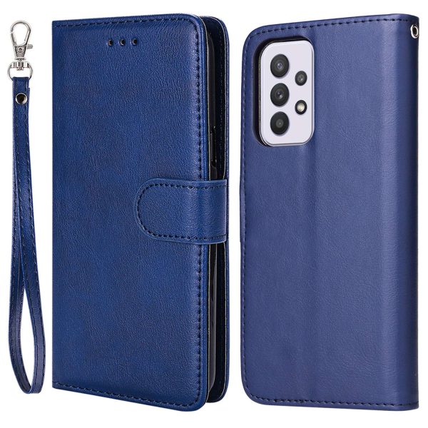 For Samsung Galaxy A33 5G KT Leather Series-3 Detachable Leather Coated TPU Case Stand Wallet PU Leather Phone Cover with Strap Discount