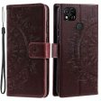 For Xiaomi Redmi 10A PU Leather Wallet Phone Cover Stand Mandala Flower Pattern Imprinted Phone Case with Strap For Cheap