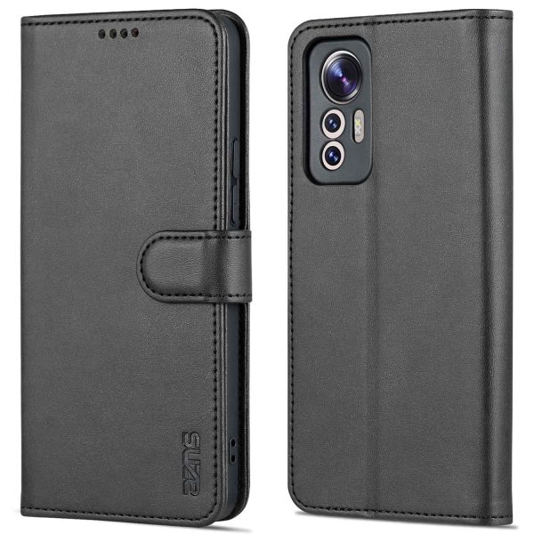 AZNS For Xiaomi 12 Lite 5G PU Leather Folio Flip Phone Cover Anti-drop Protection Stand Wallet Case Online Sale