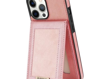 N.BEKUS Phone Case for iPhone 12 Pro Max 6.7 inch, RFID Blocking Vertical Card Holder Kickstand PU Leather+TPU Anti-scratch Phone Back Cover Online