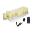 12PCS Pack Rechargeable Flameless Candles Realistic Dancing LED Flames with Remote Control For Cheap