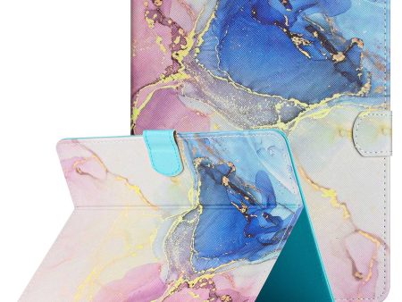 10-inch Tablet Universal PU Leather Case Stitching Marble Pattern Anti-scratch Protective Cover with Stand Card Holder on Sale