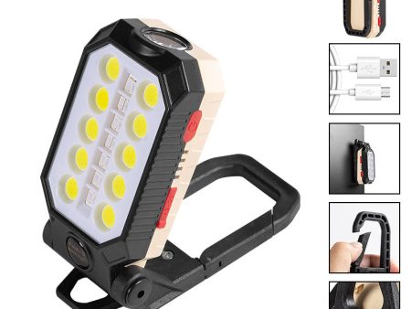 W599A Folding LED Work Light T6+COB Flashlight 4 Modes Camping Torch Emergency Light Online