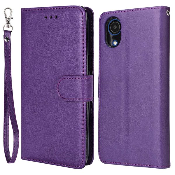 For Samsung Galaxy A03 Core KT Leather Series-3 Anti-wear Solid Color PU Leather Phone Case Detachable 2-in-1 Phone Stand Wallet Function Shell with Strap Cheap