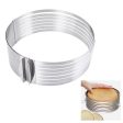 Cake Ring 6 to 8 Inch Adjustable Round Stainless Steel Mousse Mould Ring Bakeware Tool (BPA-free, No FDA Certificate) Fashion