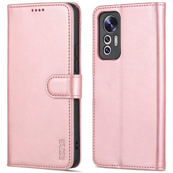 AZNS For Xiaomi 12 Lite 5G PU Leather Folio Flip Phone Cover Anti-drop Protection Stand Wallet Case Online Sale