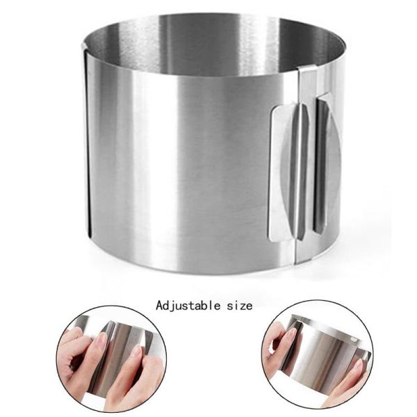 10cm Height, 6-12 Inch Cake Ring with Scale Stainless Steel Adjustable Cake Ring Mould Round Cake Mousse Mold (No FDA Certificate) For Discount