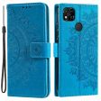 For Xiaomi Redmi 10A PU Leather Wallet Phone Cover Stand Mandala Flower Pattern Imprinted Phone Case with Strap For Cheap