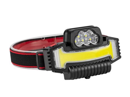 W685-5 Multi-function Head Lamp 5 LED+COB Strong Light 90-degree Adjustable Headlight Outdoor Headband Flashlight for Night Riding Fishing For Discount