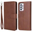 For Samsung Galaxy A33 5G KT Leather Series-3 Detachable Leather Coated TPU Case Stand Wallet PU Leather Phone Cover with Strap Discount