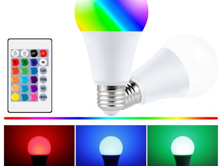 10W E27 RGB LED Bulb Light Remote Control Colorful Changing Atmosphere Lamp for Home Party Discount