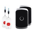 C20 Smart Home Wireless Doorbell Elder Emergency Alarm EU Plug 80m Remote Emergency Call Bell 2 Receivers and 2 Call Buttons For Cheap