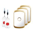 C20 Personal Wearable Alert Button EU Plug Emergency Alarm Call Bell 80m Wireless Remote Smart Bell 2 Call Buttons and 3 Receivers for Patients and Elderly Person Online