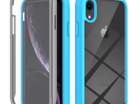 For iPhone XR 6.1 inch 3-in-1 Anti-scratch Phone Case Hard PC + Soft TPU Drop-proof Mobile Phone Hybrid Cover with PET Screen Protector Online