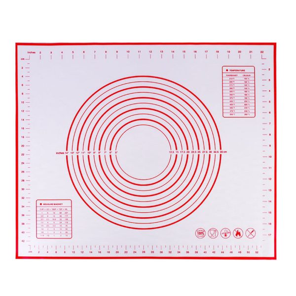 50*60cm Food-grade Silicone Baking Mat Reusable Kitchen Rolling Dough Mat Non-stick Oven Pastry Tool (BPA-free, No FDA Certificate) For Sale