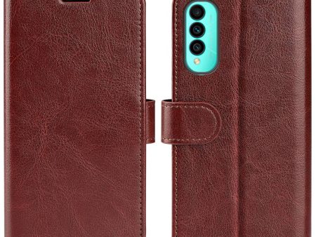 For Wiko T50 4G PU Leather Crazy Horse Texture Protective Cover, Book Style Wallet Stand Magnetic Clasp Phone Case Cheap