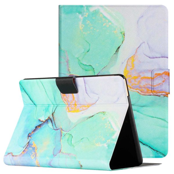 For Amazon Kindle Paperwhite 5 (2021) Card Holder Foldable Stand Tablet Case Marble Pattern Auto Wake   Sleep Leather Cover Fashion