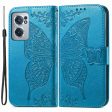 For OnePlus Nord CE 2 5G Imprinted Butterfly Pattern PU Leather Protective Case Phone Flip Stand Wallet Cover Discount