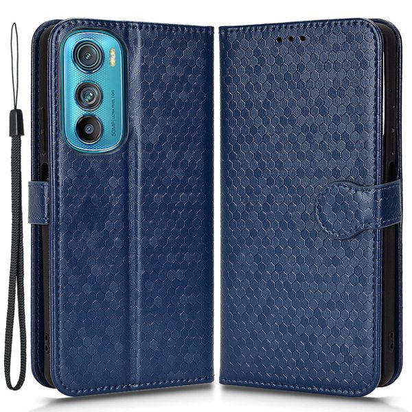 For Motorola Edge 30 5G Mobile Phone Bag Case Wallet Dot Pattern Imprinted PU Leather Stand Phone Cover Supply